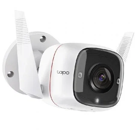 TP-Link Tapo TC65 - Cámara Wi-Fi Exterior de Videovigilancia, 3MP, Visión Nocturna 30m, Detección de Movimiento, Alarma, Audio Bidireccional, IP66, Control por App y Voz